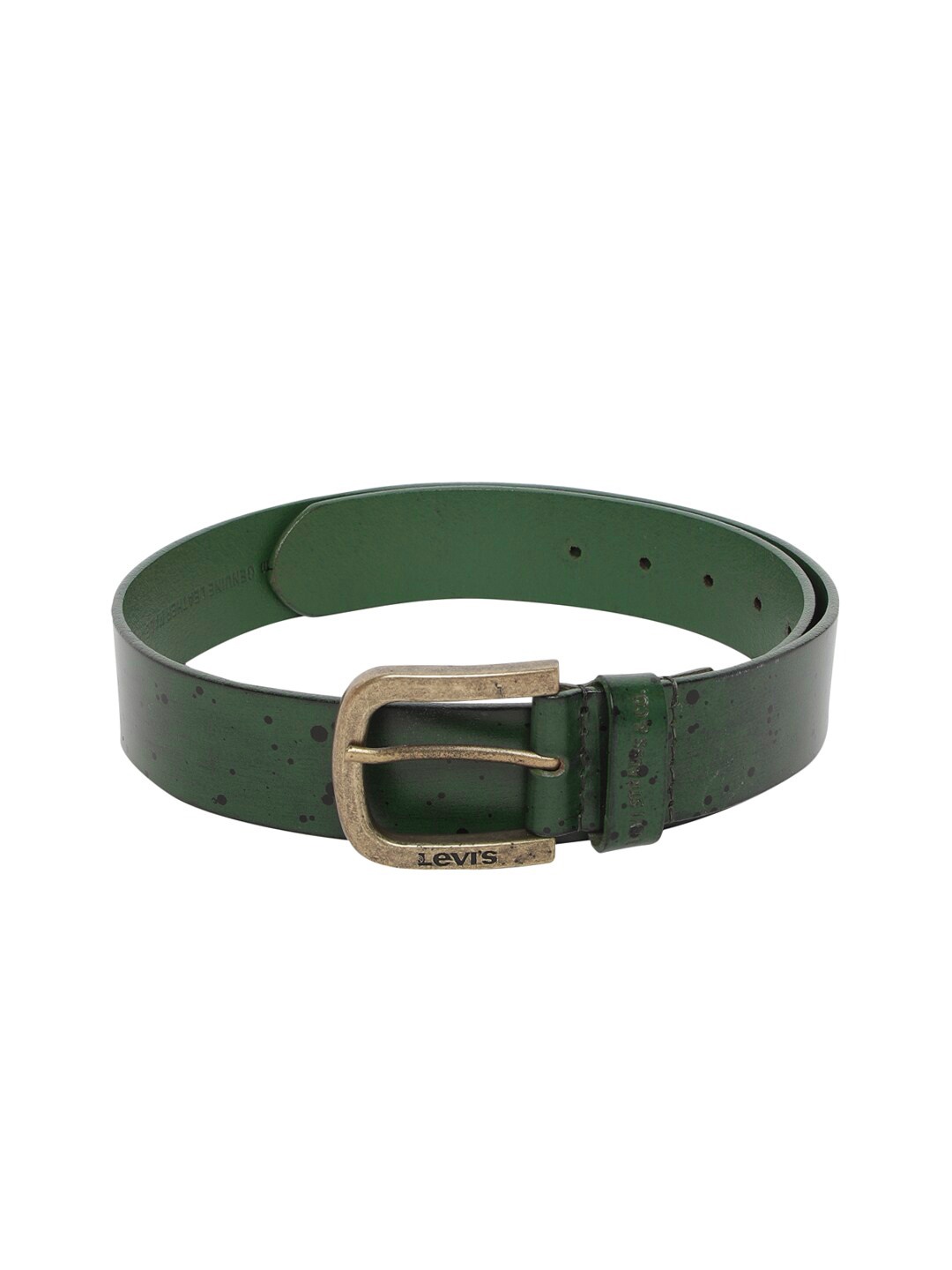 

Levis Men Green Printed Leather Belt
