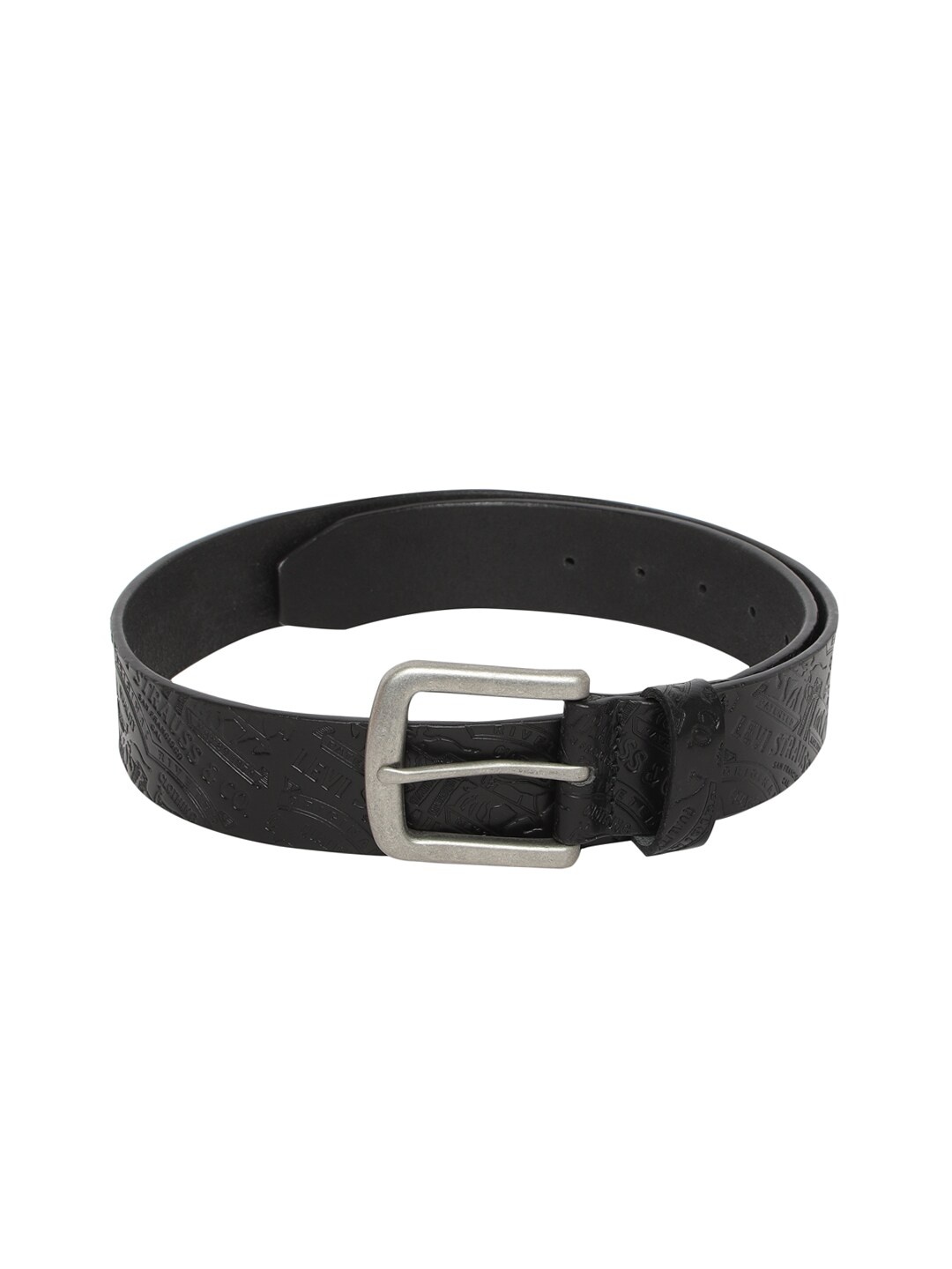 

Levis Men Black Textured Leather Belt