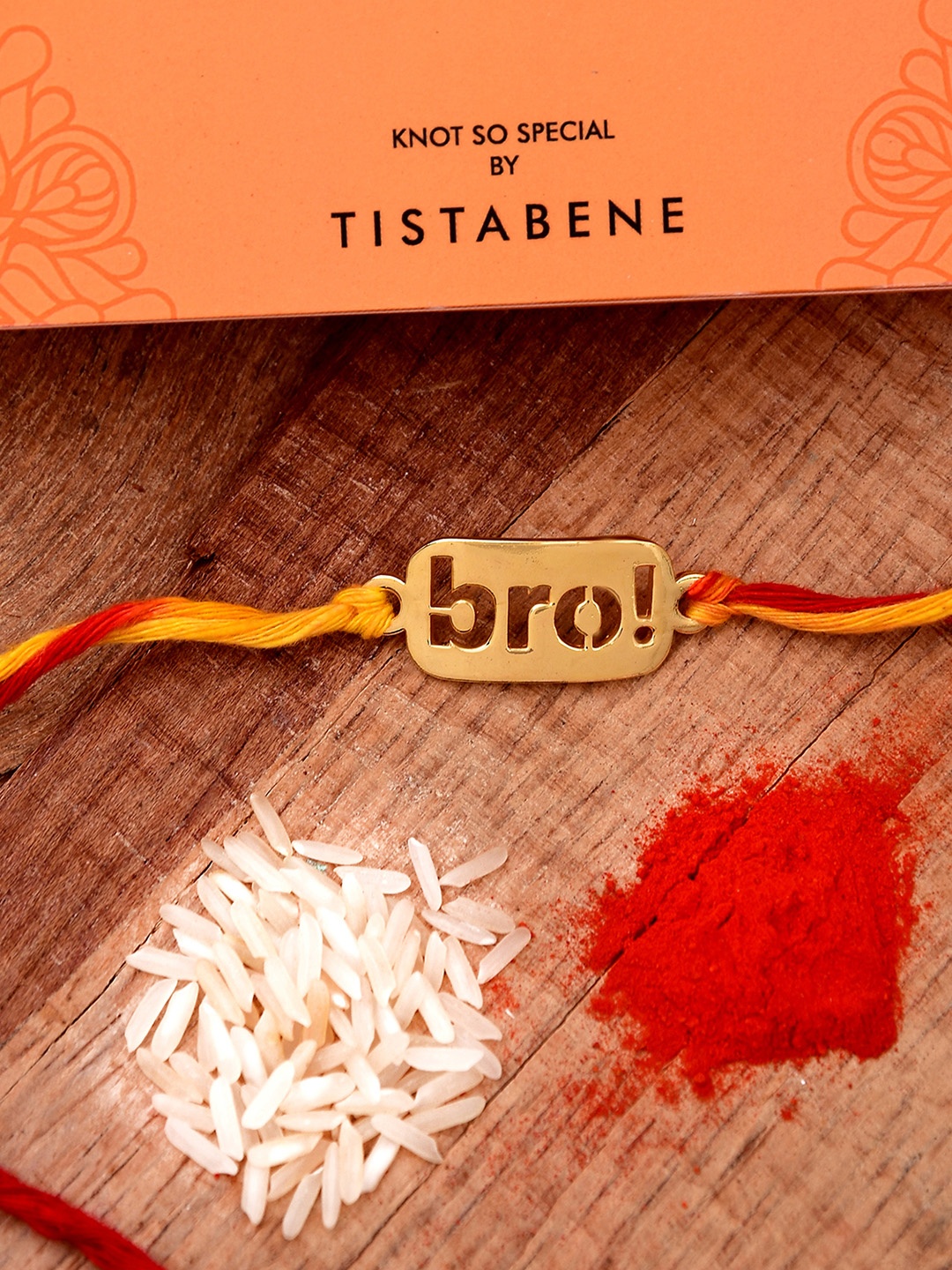 

Tistabene Men Gold-Plated Bro Wraparound Rakhi