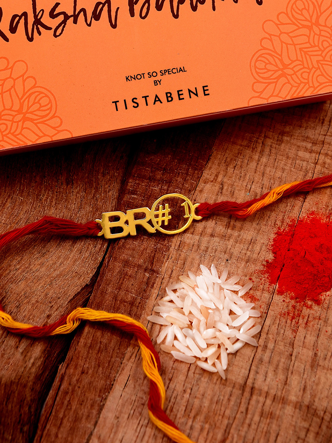 

Tistabene Men Gold-Plated Bro Wraparound Rakhi