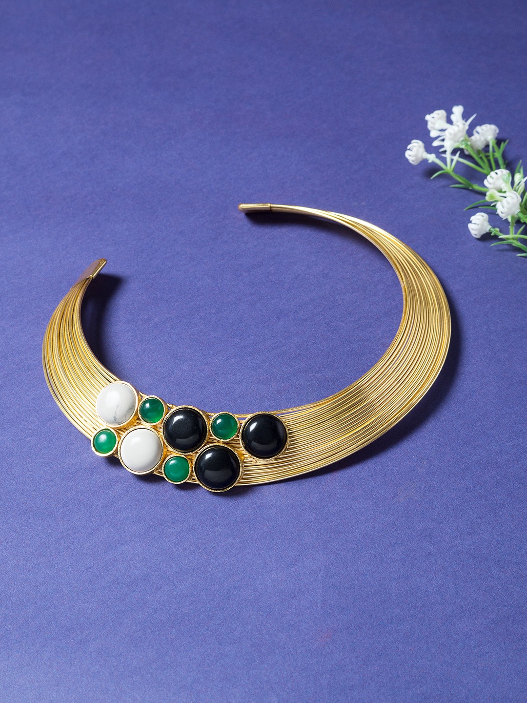 

Golden Peacock Gold-Plated Choker Necklace