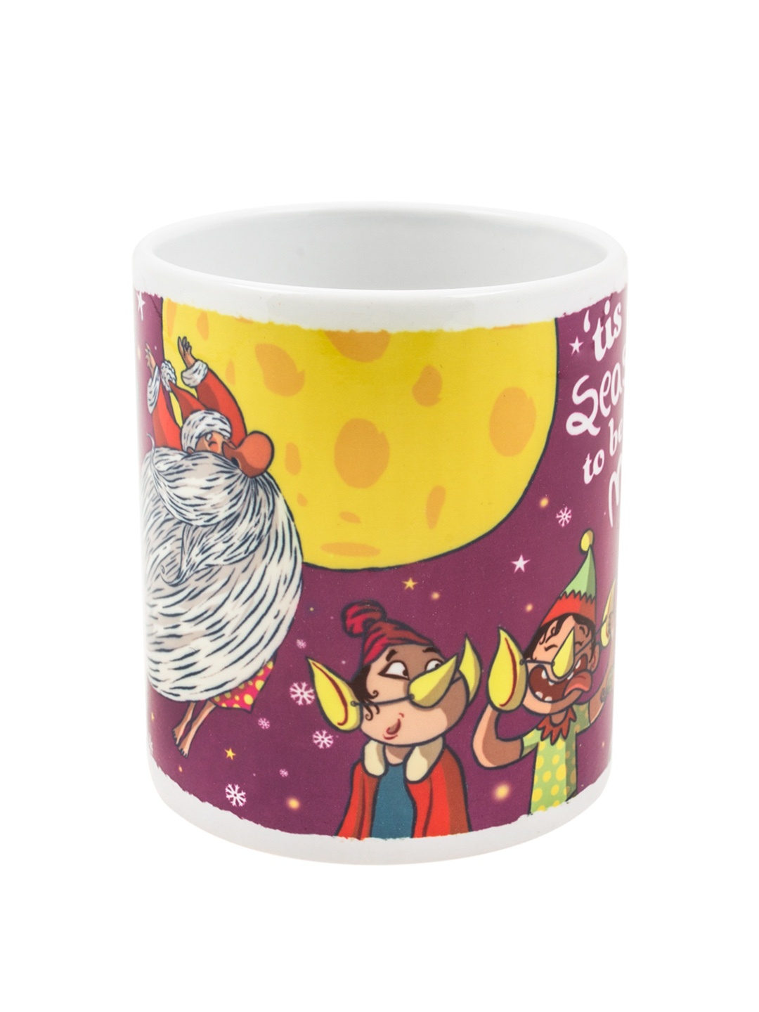 

Chumbak Purple & White Printed Joy Of Christmas Coffee Mug