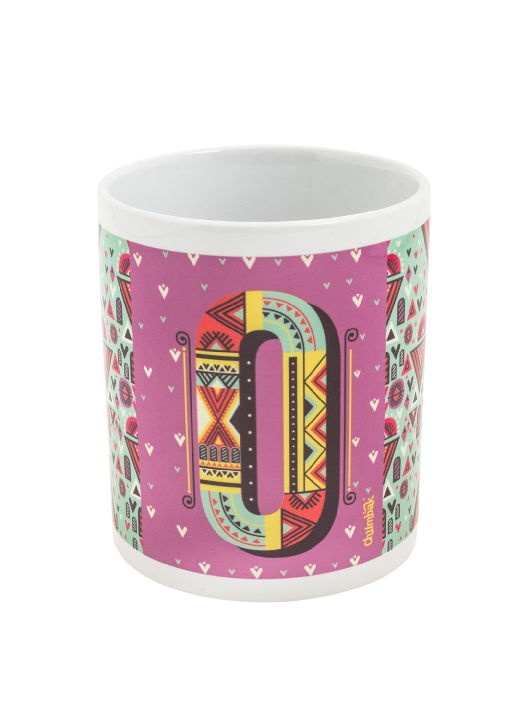 

Chumbak Pink & Yellow Printed Alphabet O Coffee Mug
