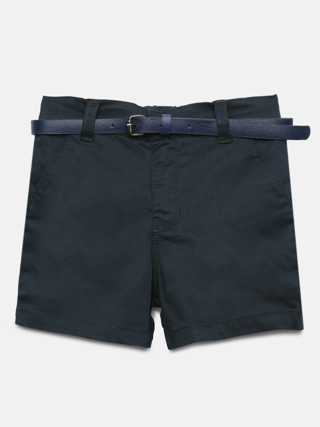 

Actuel Boys Navy Blue Solid Regular Fit Shorts