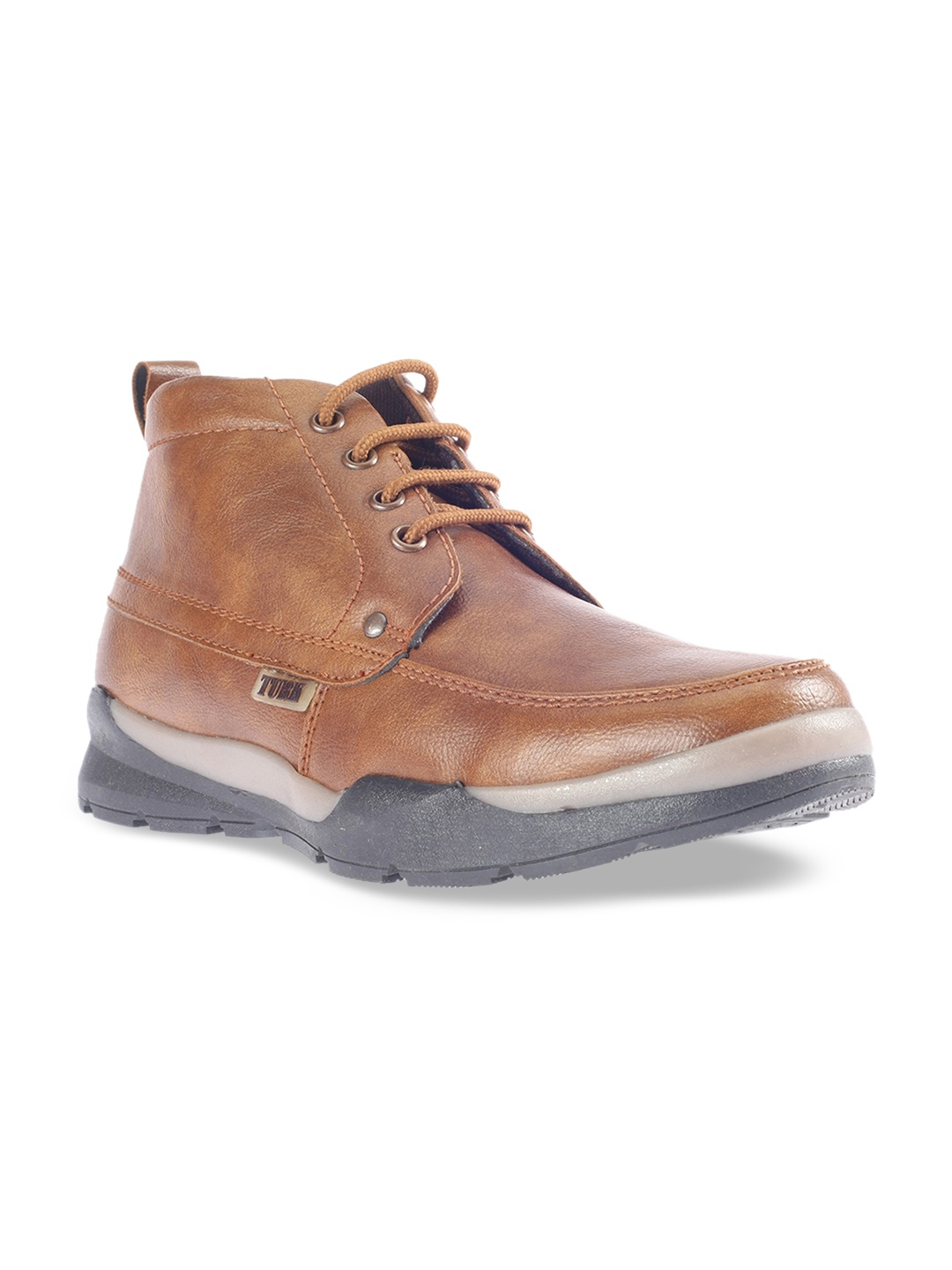

Khadims Men Tan Brown Flat Boots