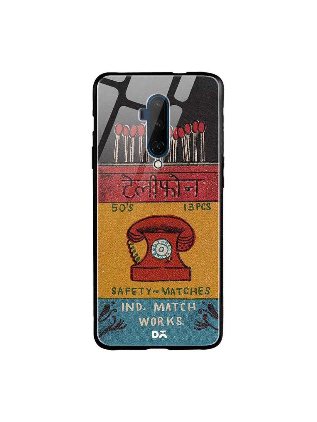 

DailyObjects Yellow & Red Telephone Matchbox OnePlus 7T Pro Glass Mobile Case