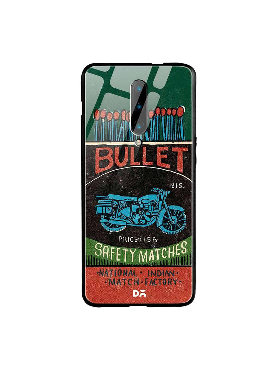 

DailyObjects Green & Black Bullet Matchbox OnePlus 7 Pro Glass Case