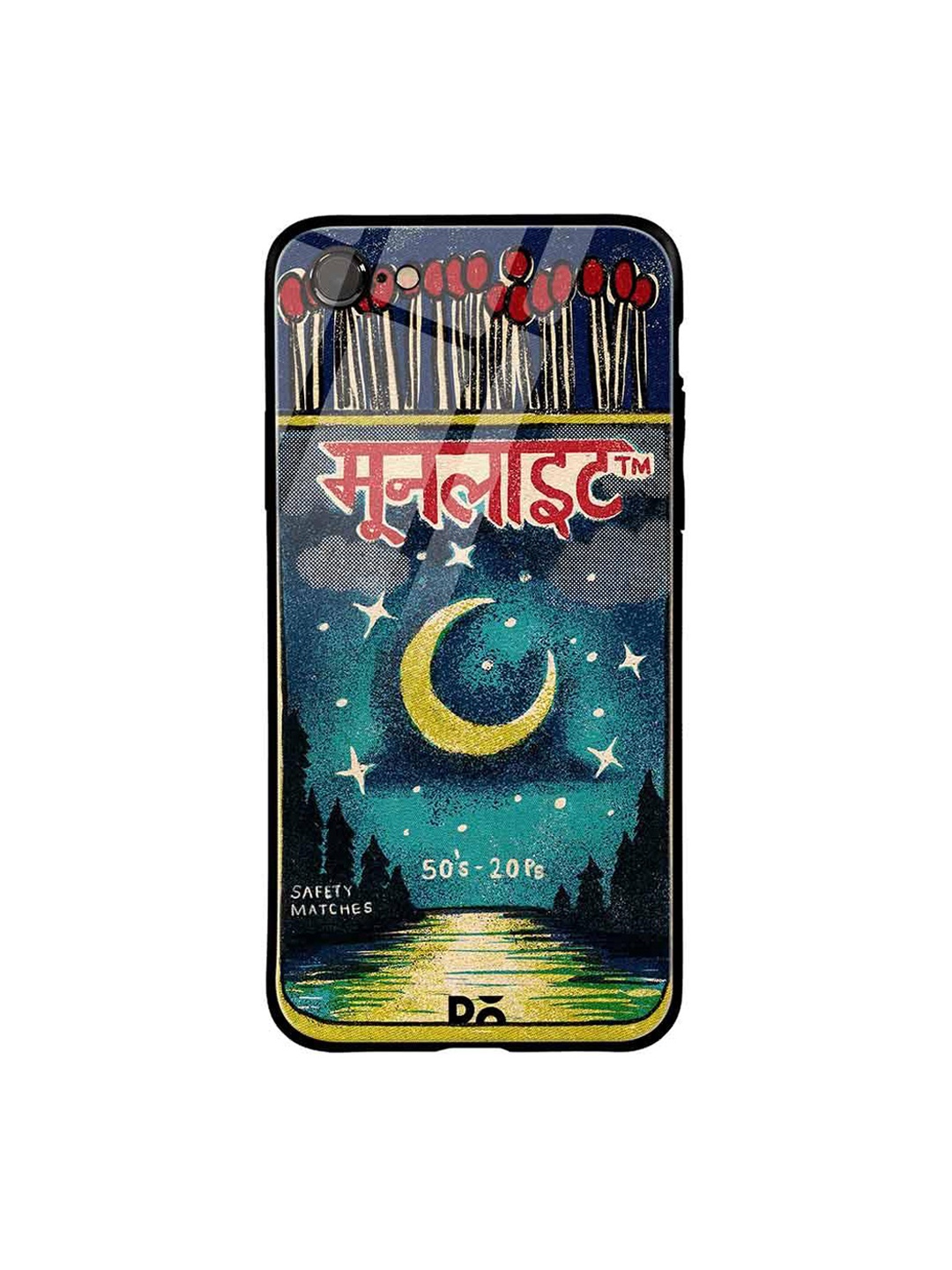 

DailyObjects Blue & Red Moonlight Matchbox iPhone 7 Glass Case