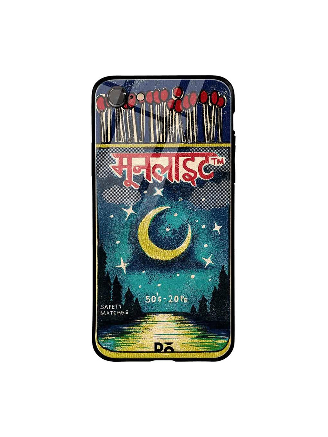 

DailyObjects Blue & Red Moonlight Matchbox OnePlus 7T Pro Glass Case