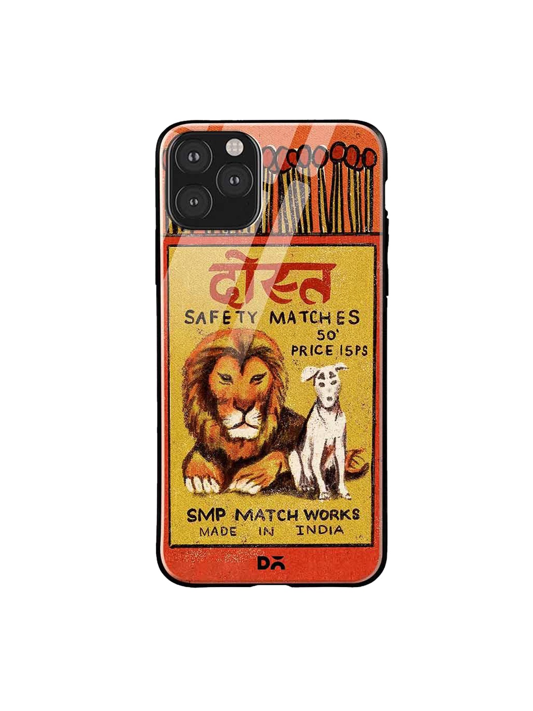 

DailyObjects Yellow & Red Dost Matchbox iPhone 11 Pro Max Glass Case