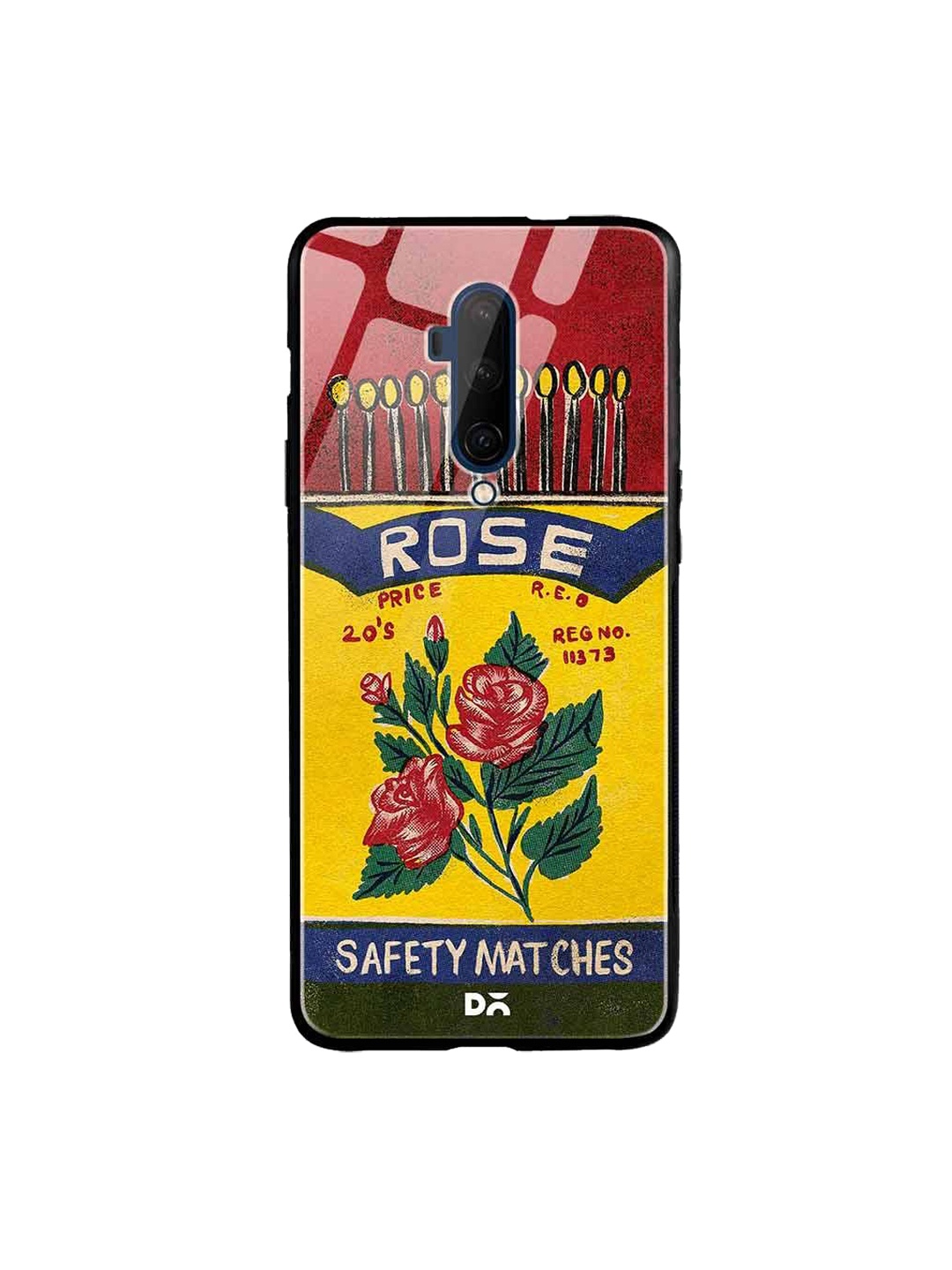 

DailyObjects Red & Yellow Rose Matchbox OnePlus 7T Pro Glass Case