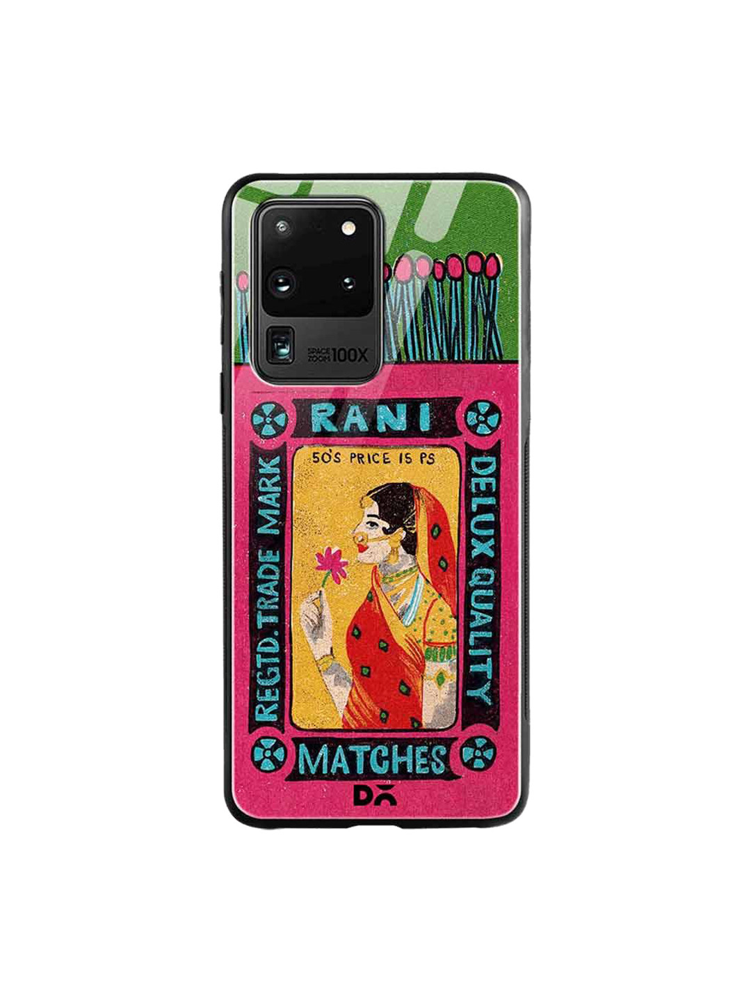 

DailyObjects Green & Pink Rani Matchbox Samsung Galaxy S20 Ultra Glass Case