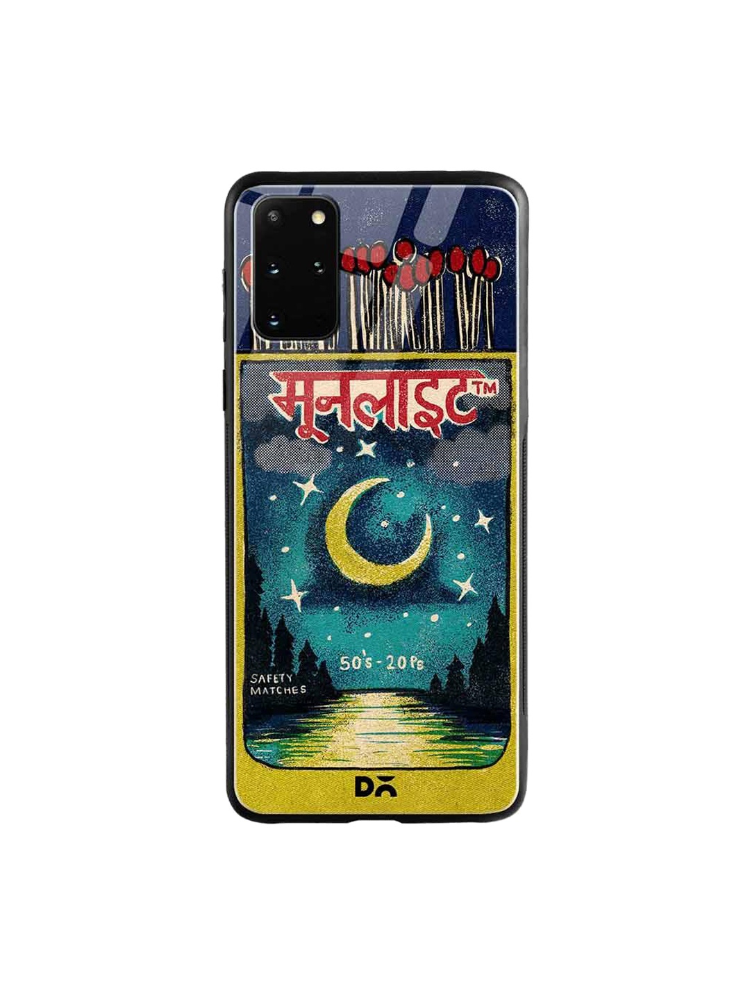 

DailyObjects Blue & Red Moonlight Matchbox Samsung Galaxy S20 Plus Glass Case