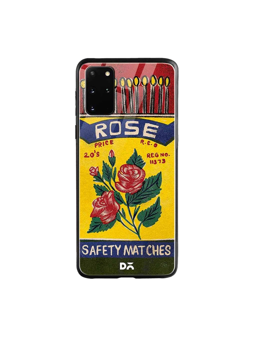 

DailyObjects Yellow & Red Rose Matchbox Samsung Galaxy S20 Plus Glass Case