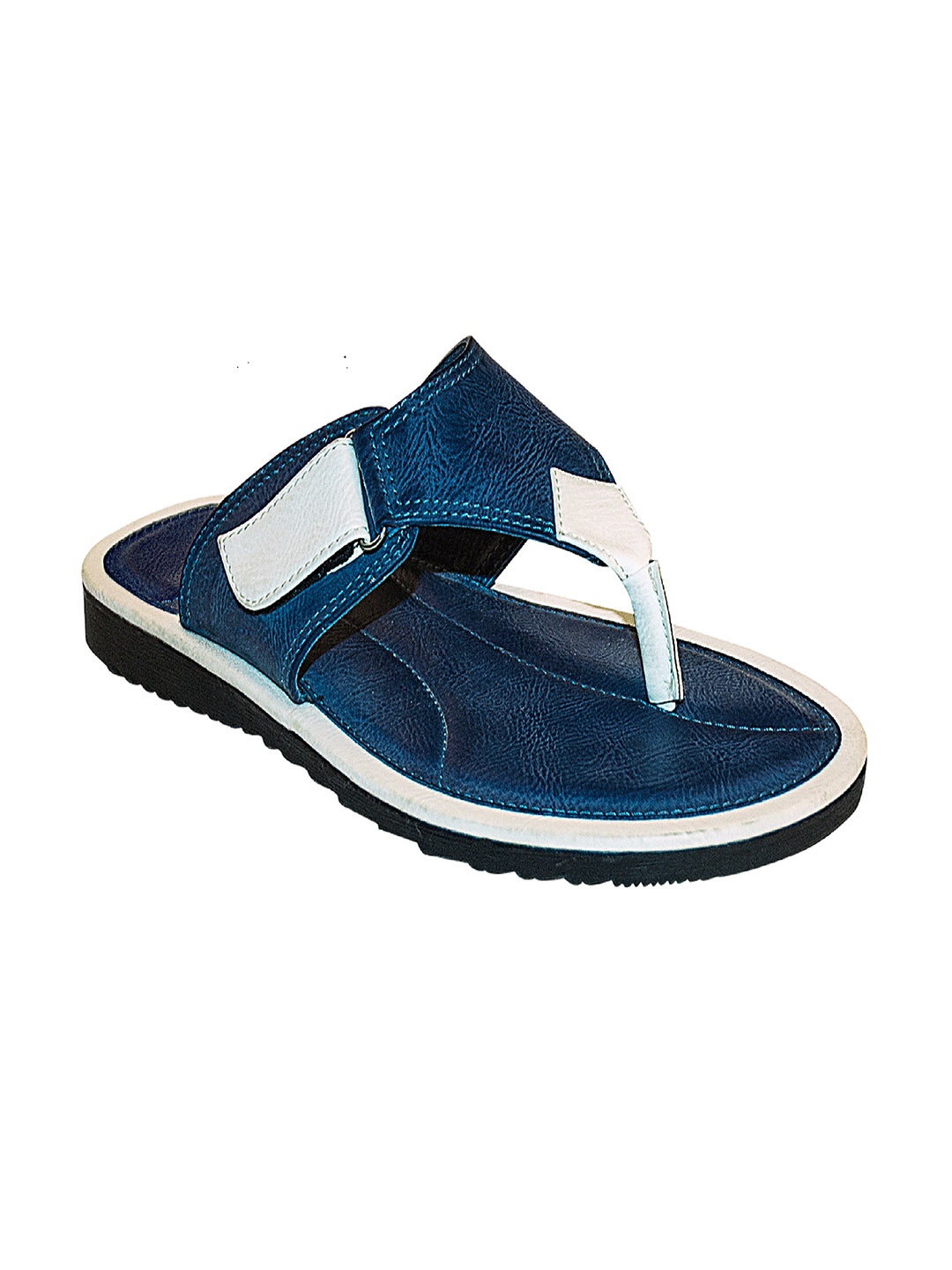 

Khadims Men Blue & White Comfort Sandals