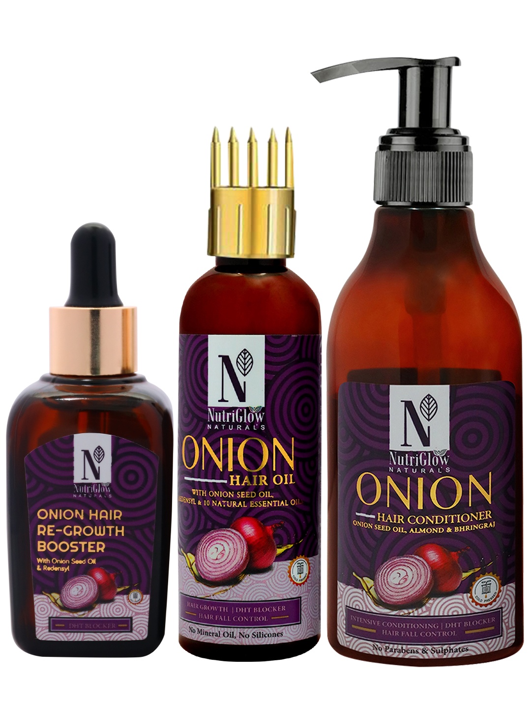 

NutriGlow Naturals Onion Hair Conditioner, Onion Hair Oil Re-growth Booster, Multi