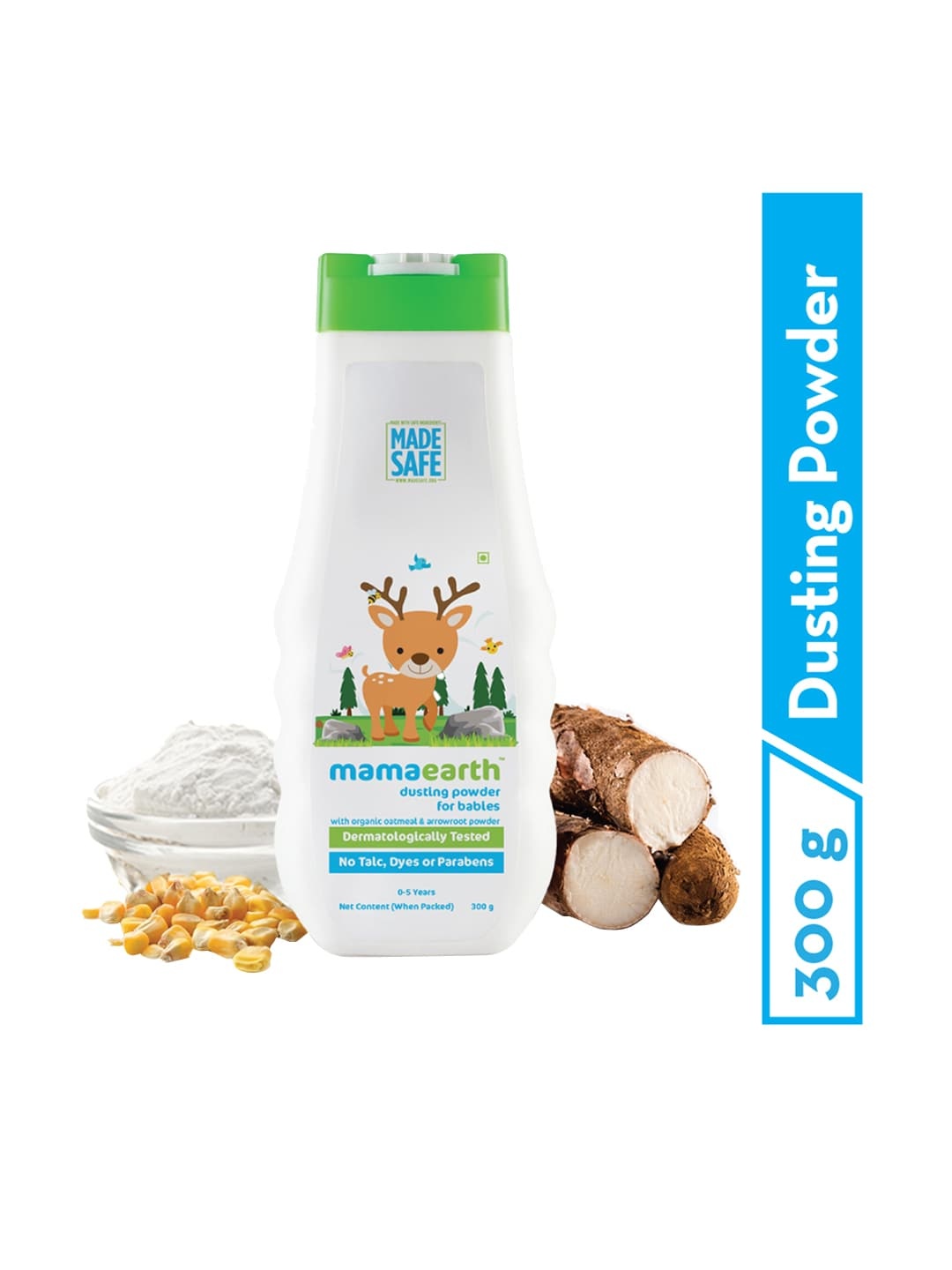 

Mamaearth Dusting Powder with Organic Oatmeal & Arrowroot Powder 300 g, White