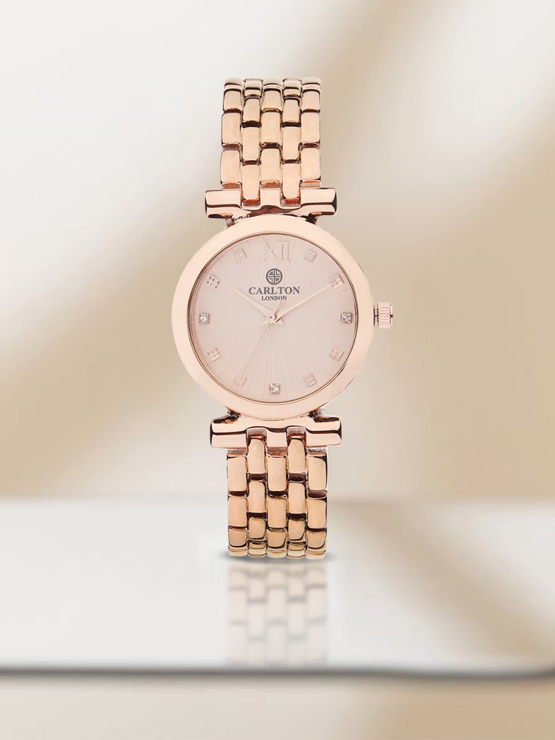 

Carlton London Women Rose Gold Analogue Watch CL006RROR