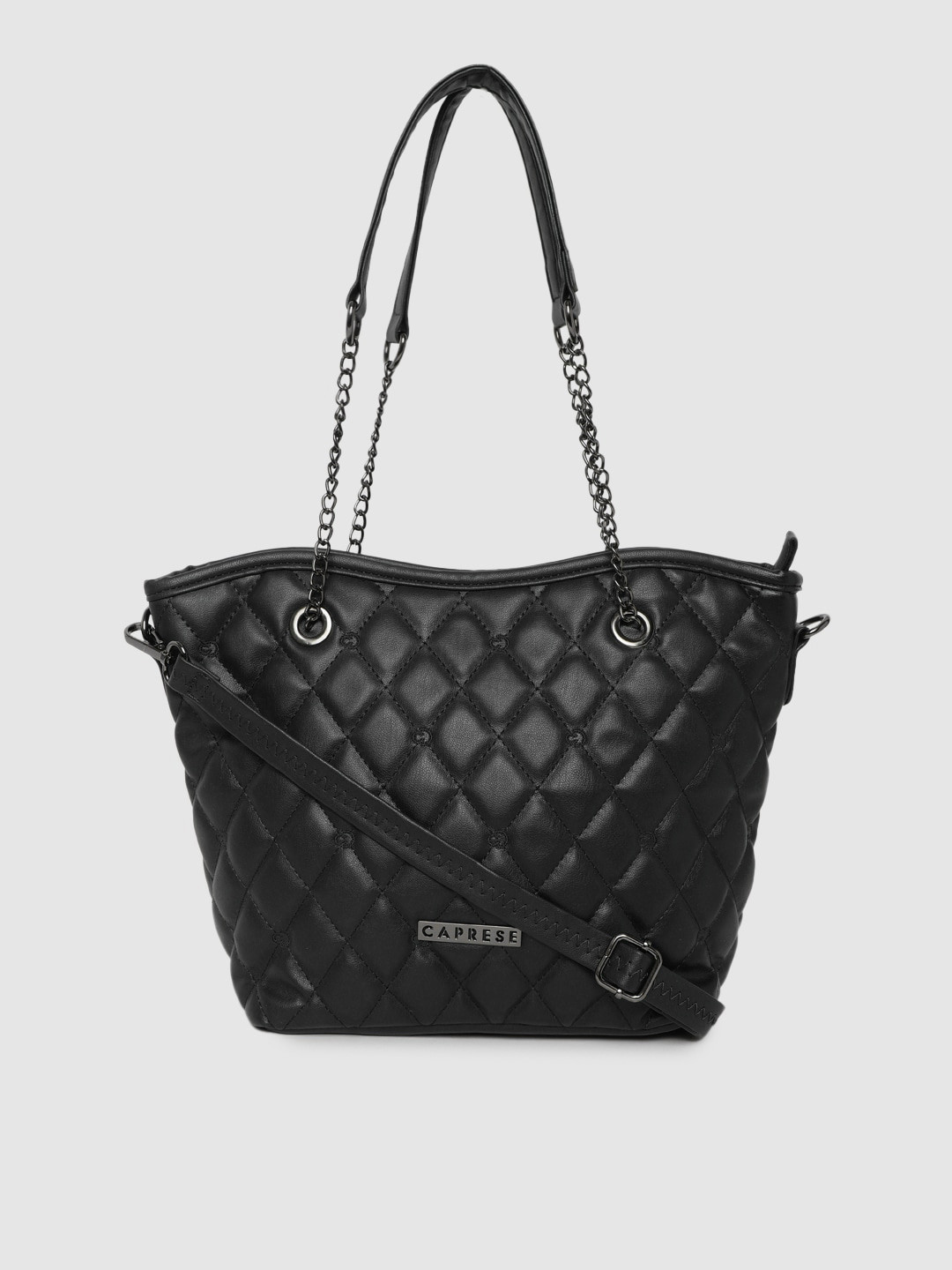 

Caprese Black Textured Shoulder Bag