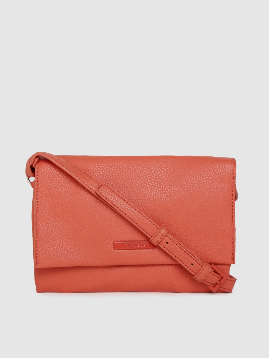 

Caprese Orange Solid Opium Sling Bag