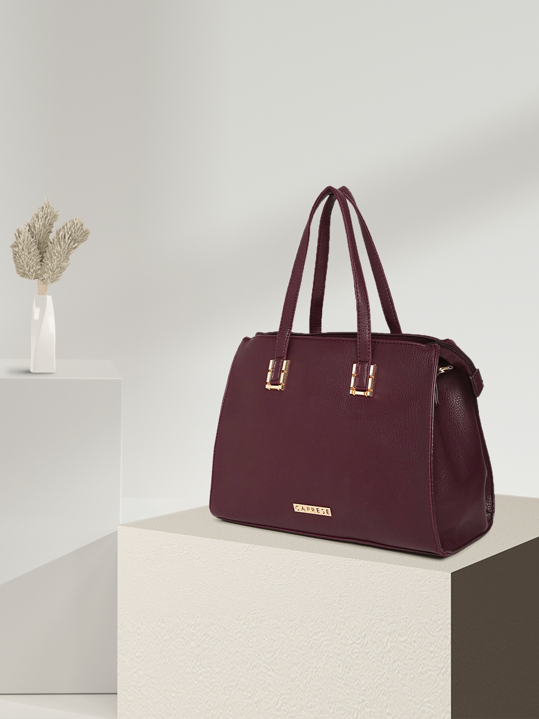 

Caprese Burgundy Solid Shoulder Bag