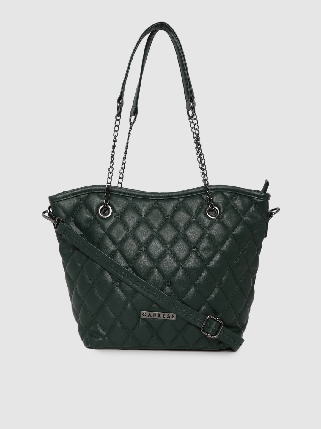 

Caprese Green Textured Shoulder Bag