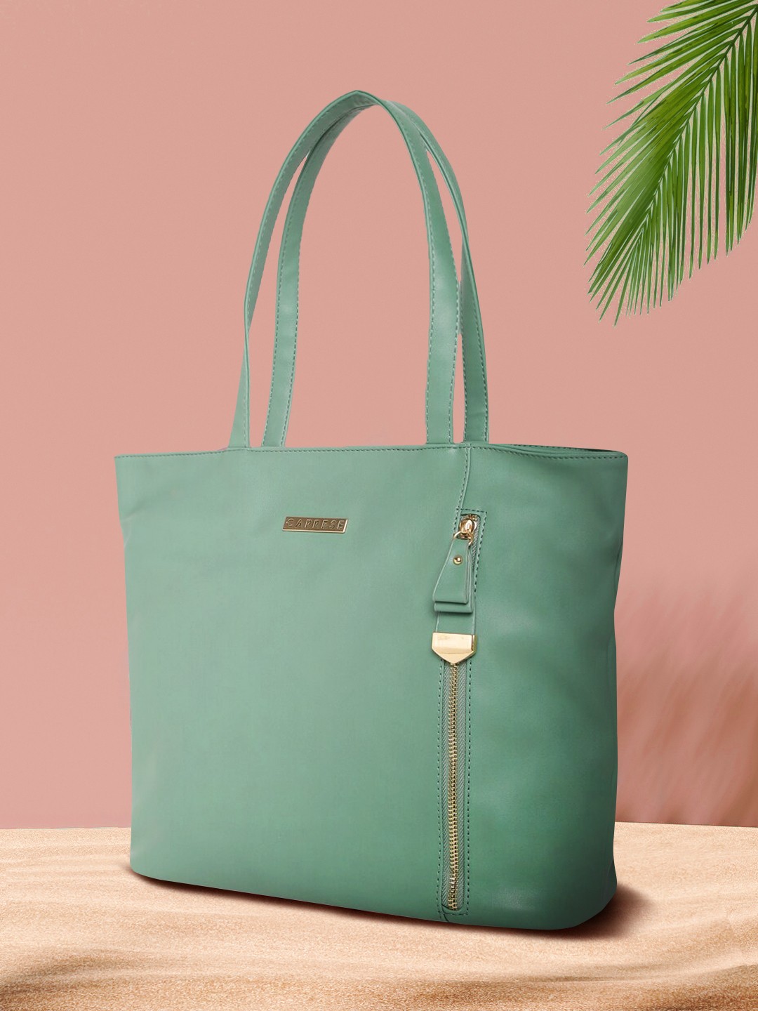 

Caprese Women Sea Green Solid Shoulder Bag