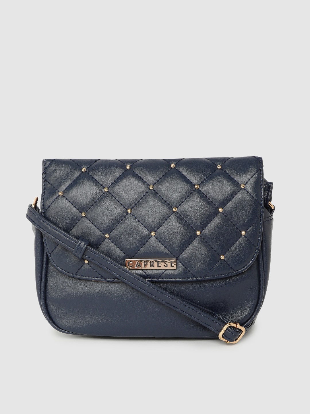 

Caprese Navy Blue Quilted Sling Bag