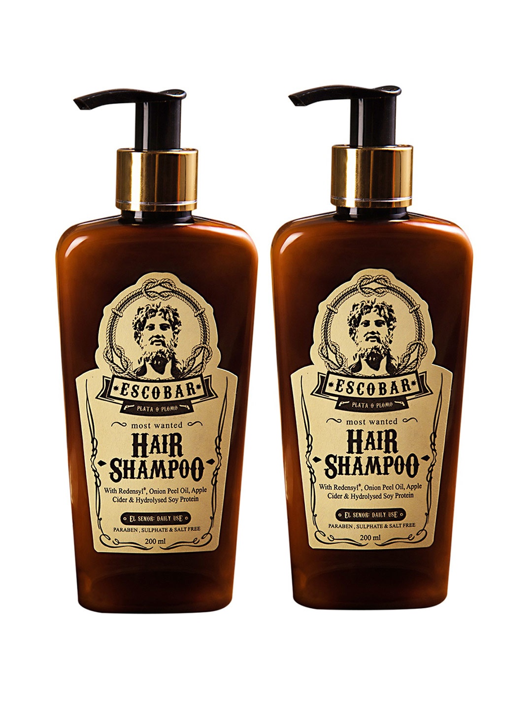 

ESCOBAR Set of 2 Most Wanted Hair Shampoo With Redensyl 200 ml Each, Off white