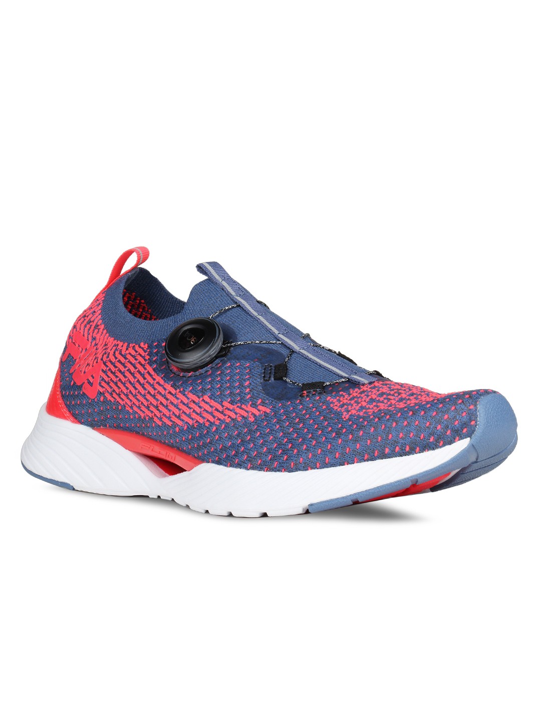 

FILA Men Navy Blue & Pink V.1 FPS Woven Design Running Shoes