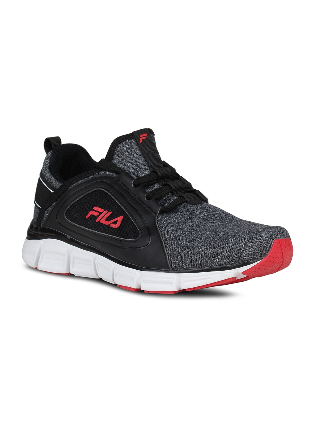 

FILA Men Charcoal Grey & Black Solid Sneakers