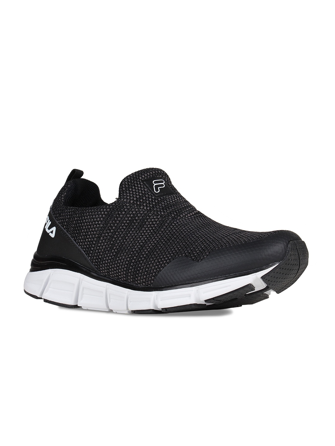 

FILA Men Black Woven Design Slip-On Sneakers