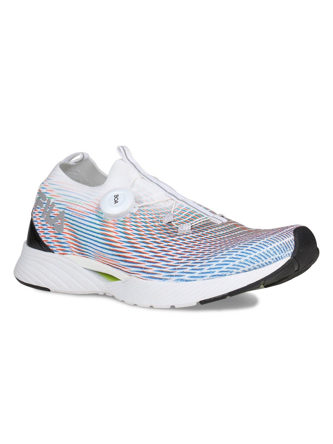 

FILA Men White & Blue V.1 FPS Striped Running Shoes