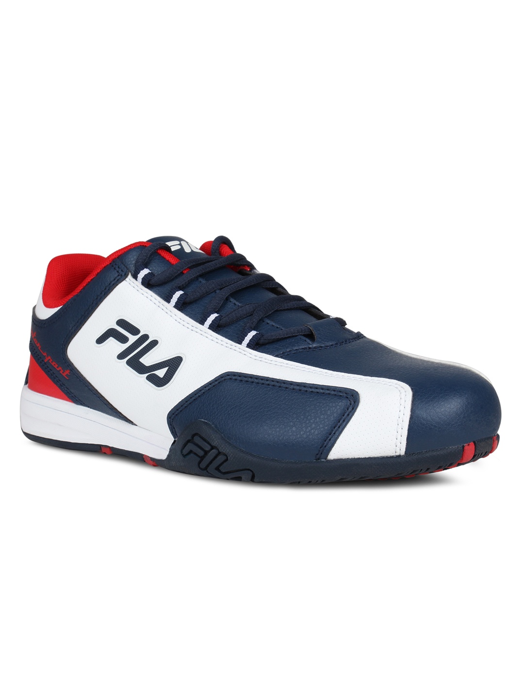 

FILA Men Navy Blue & White Afro Low Colourblocked Running Shoes