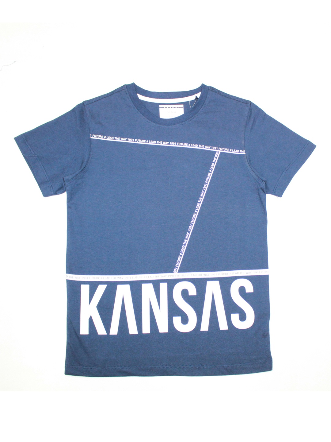 

Octave Boys Blue & White Printed Round Neck T-shirt