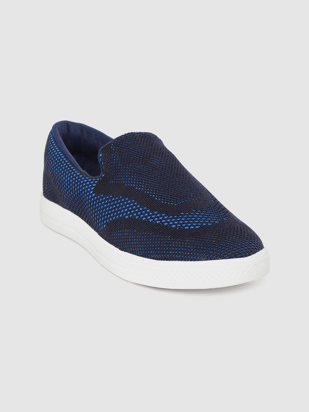 

Crew STREET Women Navy Blue Woven Design Sneakers