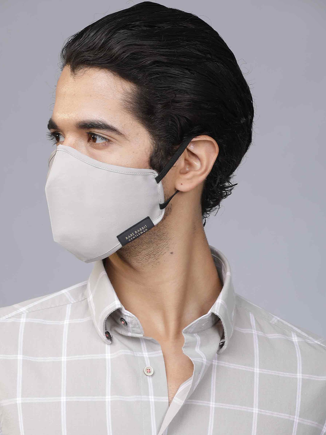 

RARE RABBIT Unisex Pack Of 3 Reusable 3 Ply Outdoor Masks, Black