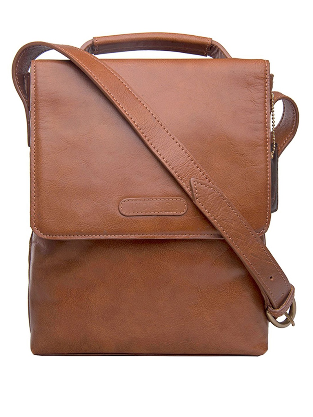 

Hidesign Men Tan Solid EE ORION 01 Leather Messenger Bag