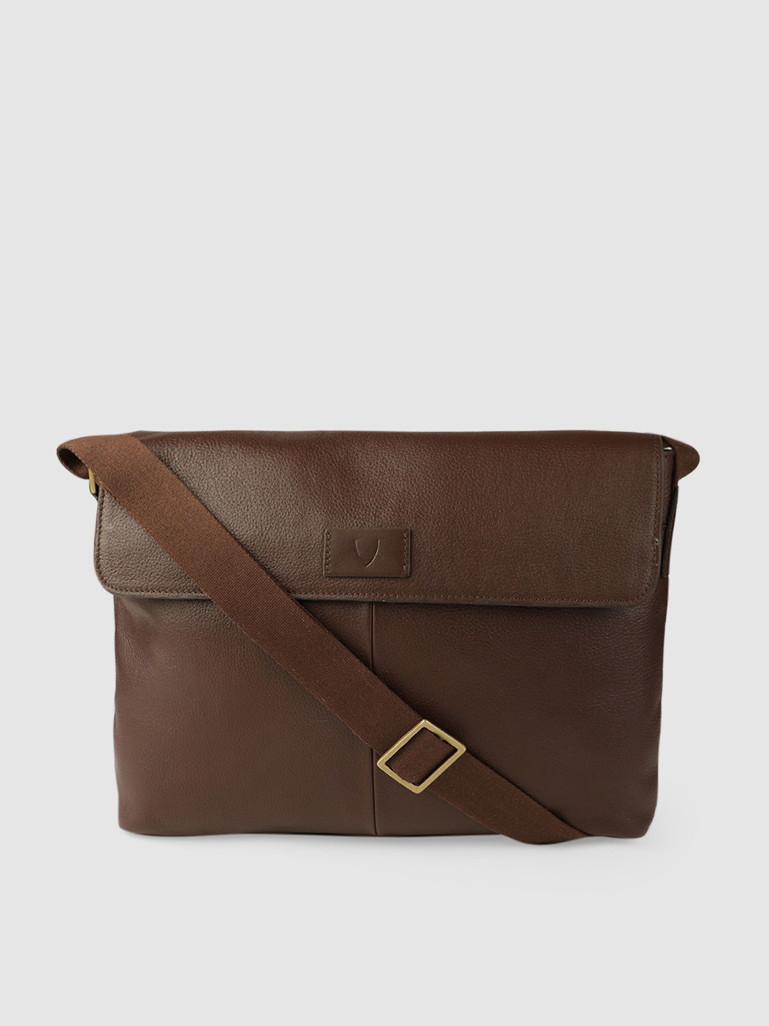 

Hidesign Men Brown Solid Messenger Bag