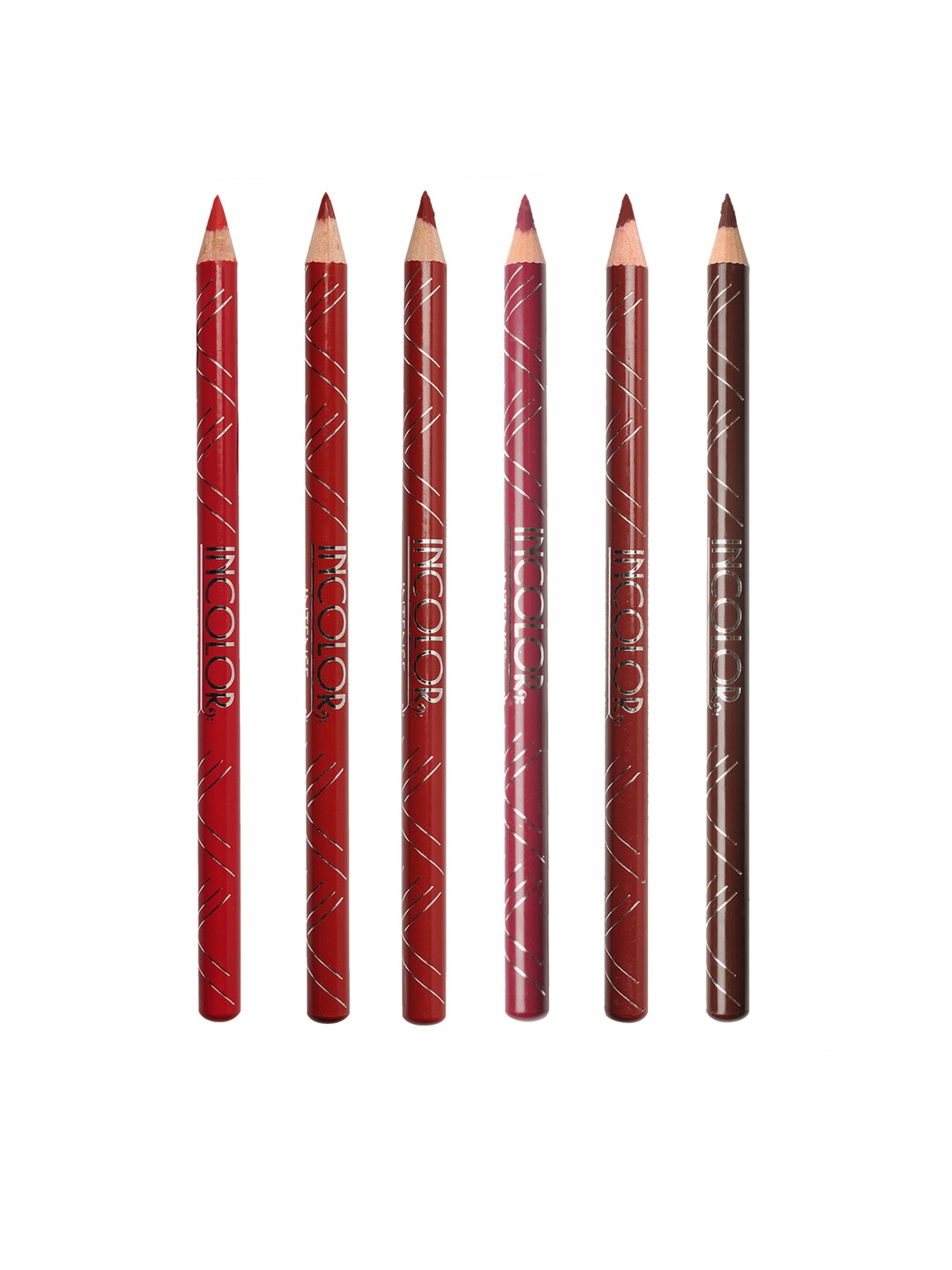 

INCOLOR Pack of 6 Intense Longwear Lip Liners 1.8 g Each, Multi
