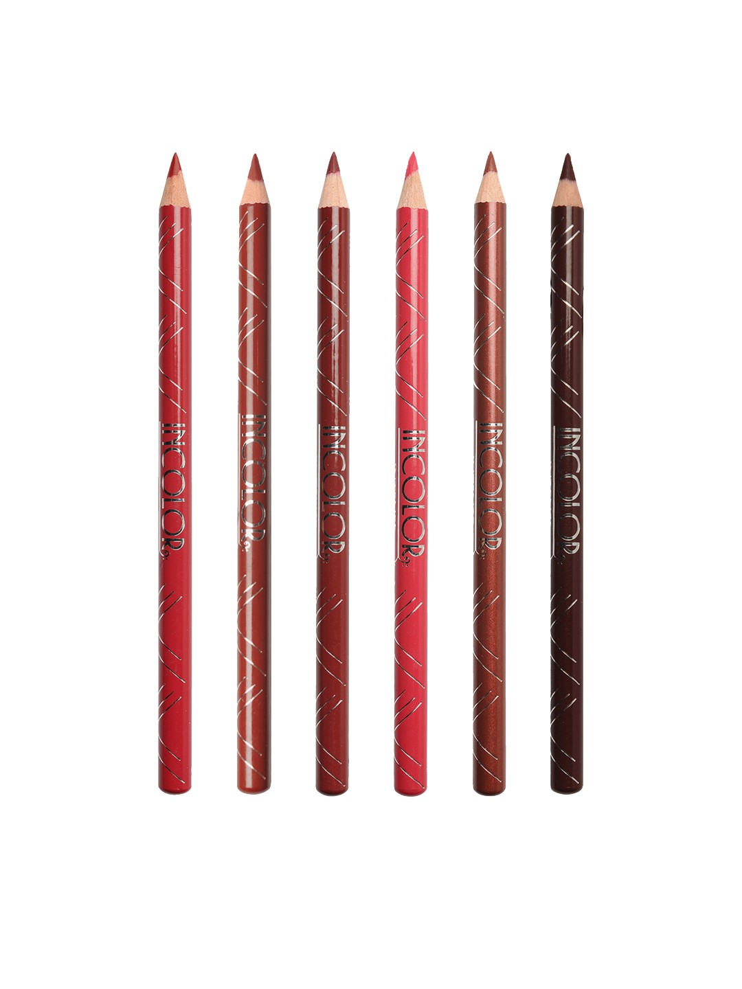 

INCOLOR Pack of 6 Intense Longwear Lip Pencil 1.8 g each, Multi