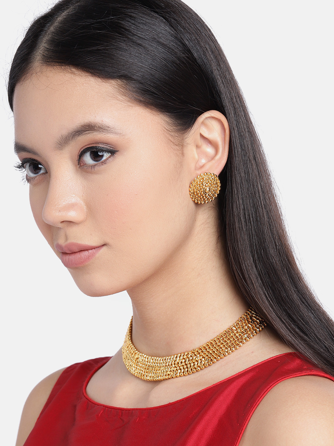 

Zaveri Pearls Gold-Plated Jewellery Set