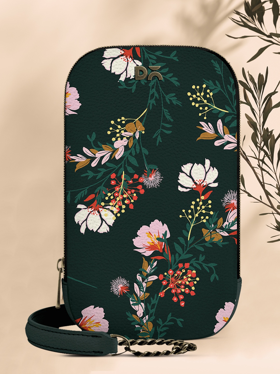 

DailyObjects Green & White Printed Sling Bag