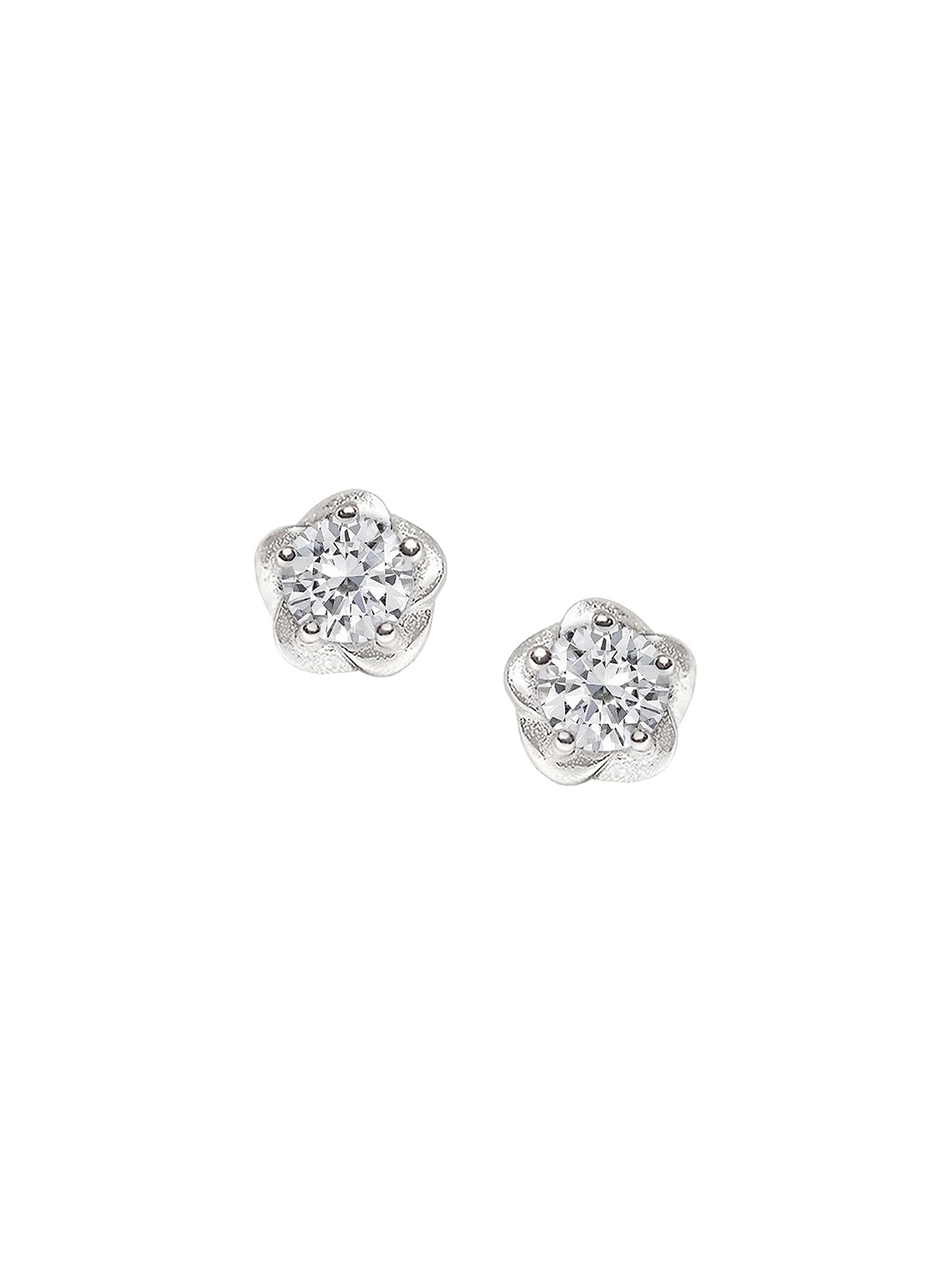 

GIVA 925 Sterling Silver Rhodium Plated Zircon Flower Earrings