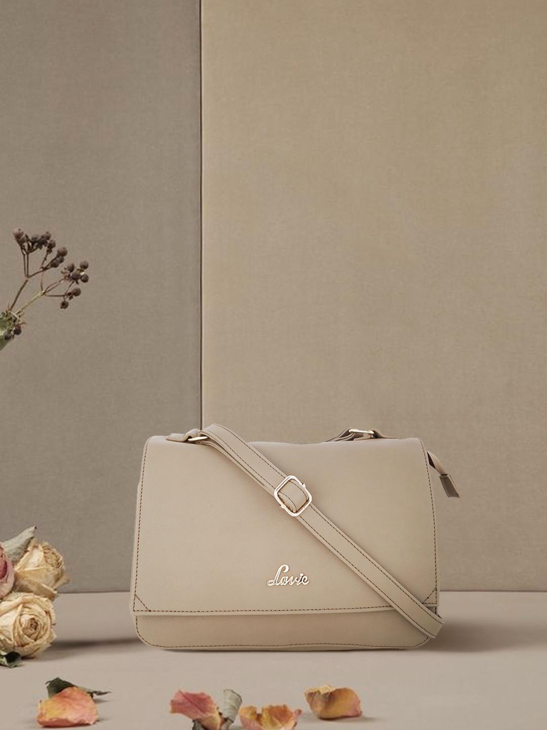 

Lavie Women Beige Solid Sling Bag