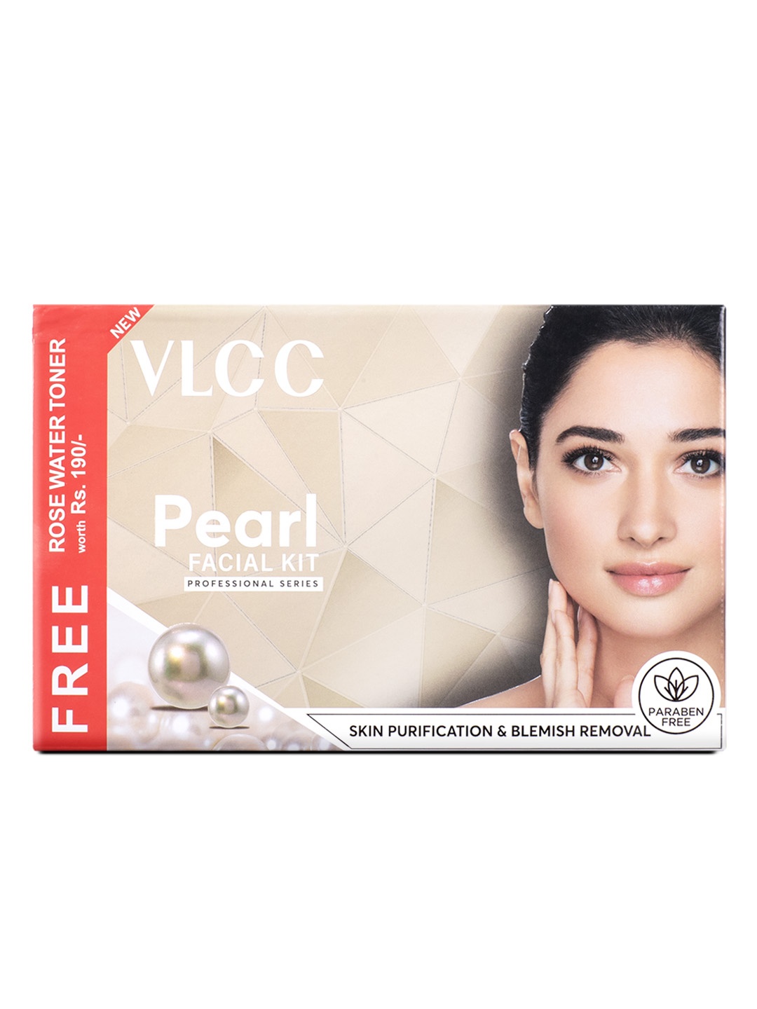 

VLCC Pearl Facial Kit - 300g + FREE Rose Water Toner - 100ml, White