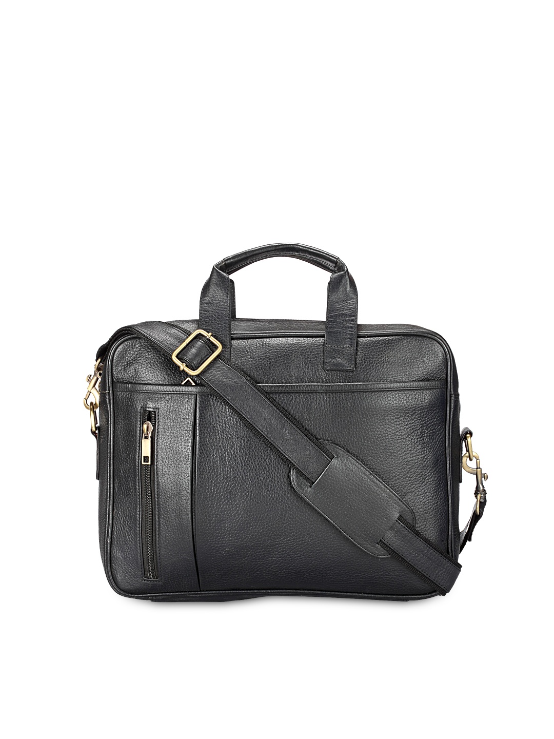 

Teakwood Leathers Men Black Genuine Leather Laptop Bag
