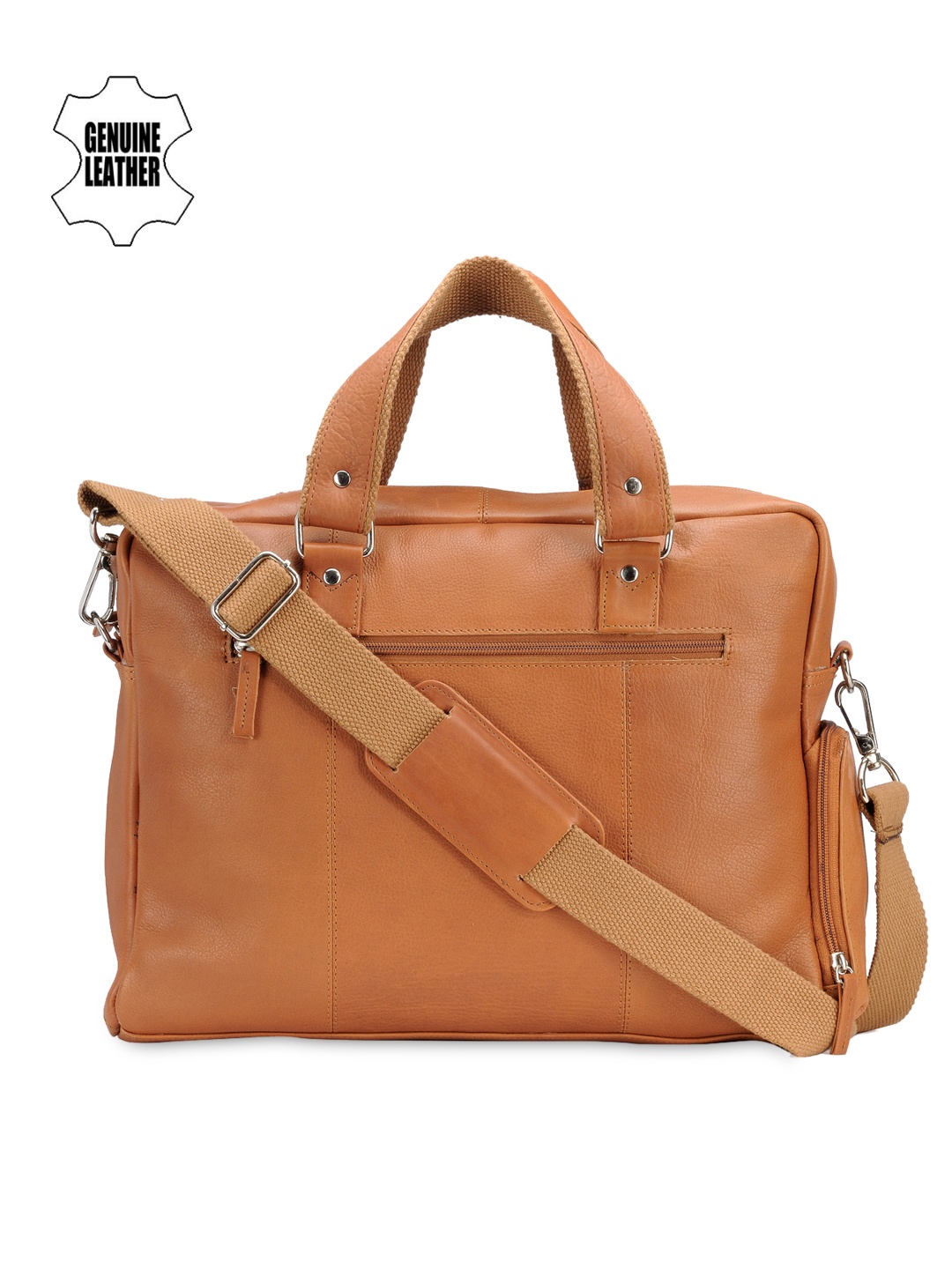 

Teakwood Leathers Unisex Tan Brown Genuine Leather Laptop Bag