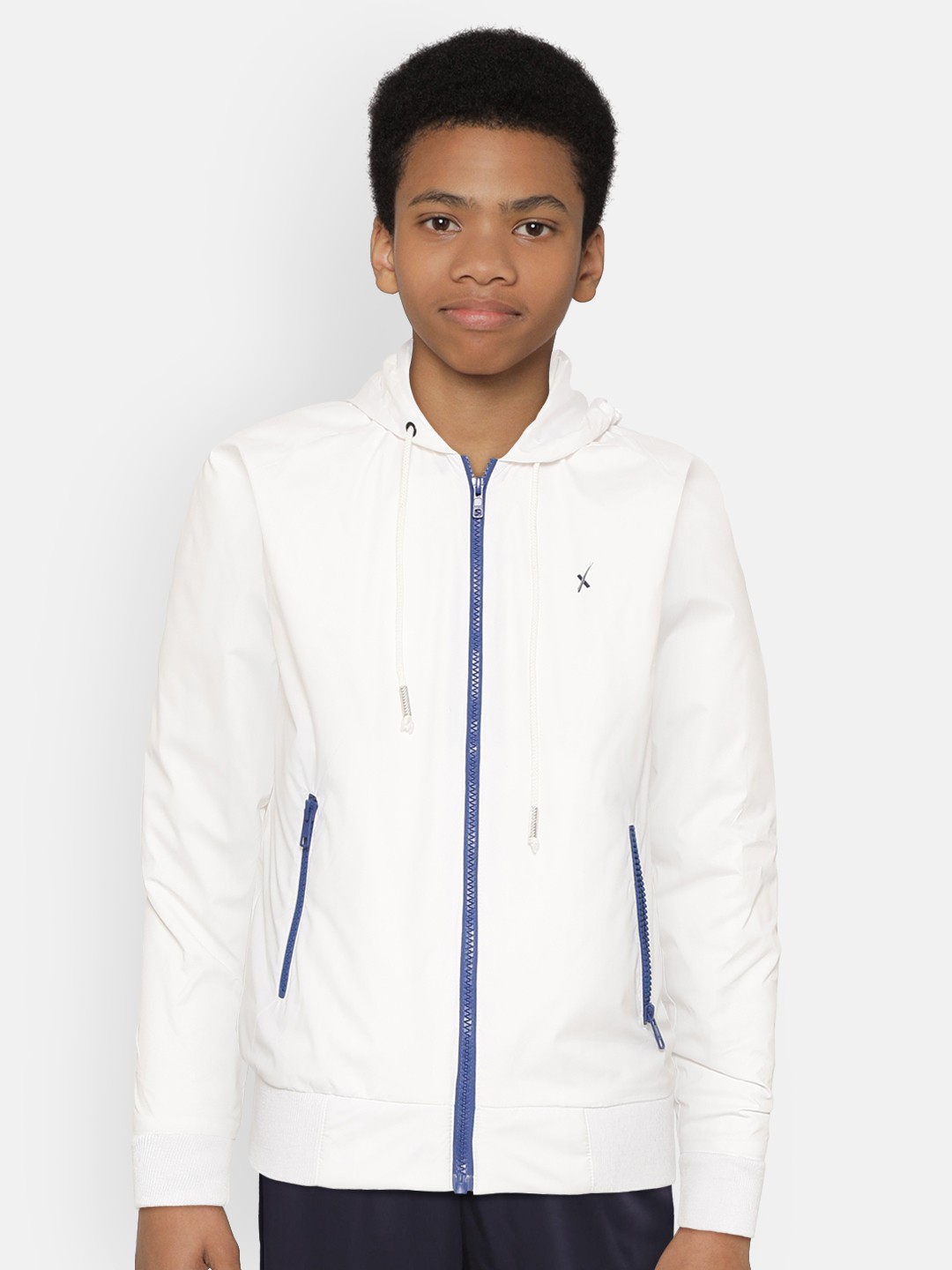 

HRX by Hrithik Roshan Boys White Solid Bomber