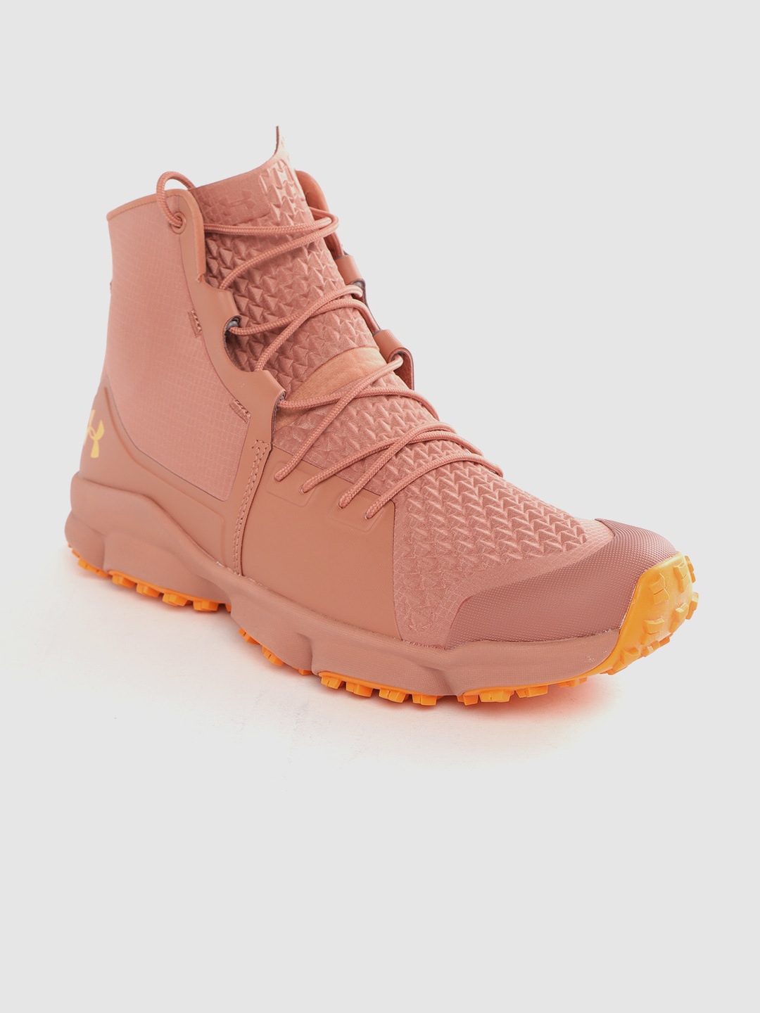 

UNDER ARMOUR Men Peach-Coloured Textured Speedfit 2.0 Hiking Shoes